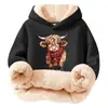 Sudadera con capucha de talla grande, suelta, de algodón compuesto y borrego, forrada de forro polar, sin bolsillos, para primavera y otoño, transfronteriza del Sudeste Asiático