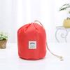 Versión coreana de bolsa de cosméticos de gran capacidad, bolsa de aseo, bolsa de almacenamiento de viaje multifuncional, bolsa de almacenamiento cilíndrica con cordón, ventas directas de fábrica
