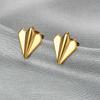Pendientes de acero inoxidable para mujer, estilo Ins, modernos, sencillos, con diseño de nicho, ligeros, de lujo y creativos.