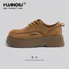 Zapatos Birkenstock Global Retro de Suela Gruesa para Mujer en Otoño 2025 Nuevos Versátiles de Nicho Zapatos Derby de Moda con Cordones
