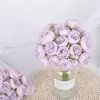 Flor artificial transfronteriza 27 peonías manojo rafia atado camelia rosa estilo ins fábrica de flores simulación productos anuales