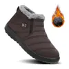 Zapatos de algodón invierno transfronterizos TEMU botas de nieve talla grande poliuretano más terciopelo engrosados botines protección contra el frío al aire libre cálidos zapatos de algodón