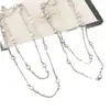 Collar de Perlas de Vidrio con Cuentas de Estilo Francés para Mujer, Cadena para Suéter de Forma Irregular, Collar en Capas de Lujo Ligero de Alta Gama