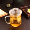 Taza de vidrio de borosilicato alto para té de burbujas con filtro de red roja transparente para agua, taza de separación de té para oficina de hombres y mujeres, tiembla igual