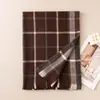 Bufanda de Cuadros para Mujer, Estilo de Moda para Viajar, Cachemira Sintética al por Mayor, Calentador de Cuello Sencillo para Negocios, Chal Cálido y Resistente al Frío, Cuadros