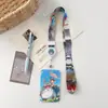 Portatarjetas de identificación de estudiante del dibujo animado Totoro de Hayao Miyazaki con cordón largo, portatarjetas anti-pérdida para tarjeta Yangchengtong, tarjeta de control de acceso y tarjeta Octopus