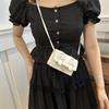 Bolsa Quadrada Pequena Popular Deste Ano 2024 Bolsa Estilo Novo para Mulheres, Bolsa Transversal Moderna Cor Pura Simples Casual para Trabalho Bolsa de Ombro