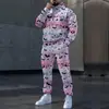 2025 Transfronteiriço Novos Elementos Criativos Halloween Moletom com Capuz Calça Conjunto Impressão Digital 3D Fábrica de Origem