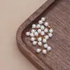 Materiales DIY de Perlas de Aleación, Colgantes con Forma de Gota de Agua, Accesorios para Pulseras de Perlas de Imitación, Colgantes Electrochapados