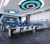 Estación de Monitoreo del Centro de Comando Estación de Trabajo con Control por Computadora Consola de Despacho Multimedia Simple Moderna Consola de Control Multifuncional