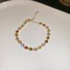 Pulsera transfronteriza ins de oro real electrochapado con circonitas Europa y Estados Unidos retro sentido de alta gama pulsera joyería nicho de lujo ligero venta al por mayor para mujer