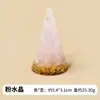 Estante de almacenamiento de anillos con forma de cono de grava de cristal natural, manualidades de cristal de resina, pirámide con forma de cono al por mayor