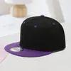 Chapéu Hip-Hop Cor Sólida Color-Blocking Novo Estilo com Logo Personalizado, Chapéu Versátil de Aba Reta Moda Unissex, Chapéu Tendência para Street Dance
