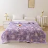 Colcha de Algodón Lavado de Alto Volumen para Verano, Colcha de Aire Acondicionado, Colcha Estampada Cepillada de Verano, Colcha Promocional de Exportación para Dormitorios, Venta al Por Mayor de Fábrica