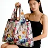 En Stock Bolso de Almacenamiento de Tela Oxford Encriptada Ecológico Portátil Plegable Bolsa de Compras para Supermercado Bolso Tote para Mujer Bolso de Mano para Regalo