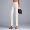 Calça reta de mistura de acetato e lã feita sob medida para mulheres, nova coleção outono/inverno 2026, corte solto, efeito emagrecedor, adequada para mães de meia-idade, uso casual