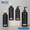 Fabricante Personaliza Botella Blanca de Hombro Plano para Loción de 300ml Botella de Gel de Ducha y Champú Tipo Prensa de PET de 500ml