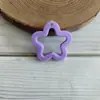 Colgante de Estrella de Cinco Puntas Hueca de Colores de 30 mm Colgante de Cuenta Acrílica Hueca Llavero DIY Decoración de Bolsa