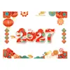 Decoração de Ano Novo Adesivos para Janela Ano do Carneiro 2027 Adesivos de Porta Boa Sorte Adesivos de Janela Festival da Primavera Feliz Adesivos Estáticos para Vidro de Janela de Ano Novo