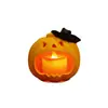 Luz de Vela Electrónica LED de Calabaza de Halloween con Decoración de Murciélago, Luz de Atmósfera Espeluznante, Suministro Transfronterizo