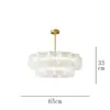Candelabro largo de lujo ligero estilo francés de mármol natural, candelabro simple para isla de cocina de comedor, luz principal para mesa de comedor de villa, hierro forjado