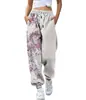 Calça Harem Feminina Estampada Digitalmente em 3D com Duas Cores, Casual Esportiva, com Cordão e Elástico no Tornozelo, Roupas Femininas Outono 2021 Nova