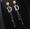 Brincos de argola com agulha de prata 925 e borla longa, design de laço de alta qualidade, brincos com incrustação de diamante, brincos de corrente, brincos para mulheres