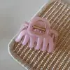 Pinza para el pelo de gel rosa con destellos, color sólido, pinza de tiburón para el pelo, accesorios para el pelo, estilo nuevo, elegante, versátil