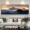 Nueva pintura decorativa de estilo chino Back Jinshan para sala de estar grande, lujo ligero, atmosférica, pared de fondo para sofá, pintura colgante de porcelana de cristal