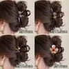 Presilha de garra de osso de dragão estilo coreano retrô, presilha de cabelo de alta qualidade para cabelos grossos, presilha de cabelo de laço feminina requintada, grampo de cabelo coreano para mulheres
