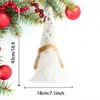 Novo produto transfronteiriço: Ponteira de árvore de Natal com luz LED de velho sem rosto com chapéu de tricô vermelho e branco, enfeite de decoração de árvore de Natal de elfo