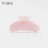 Nuevo Pinza de Garra Brillante de Color Sólido Estilo Coreano Wjia para Mujeres Moda de Gama Alta Pinza Simple para Moño Pinza de Tiburón Accesorios para el Cabello Pinza para el Cabello
