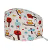 Gorro Estampado de Algodón para Quirófano Hombres y Mujeres Gorro de Doctor Dental Oral Gorro de Enfermera Bolsa para Comida Quimioterapia Gorro Tapis