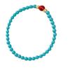 2025 Nuevo Pulsera de Turquesa China Nicho Mineral Rojo del Sur Natural Pino Verde Pulsera de Lujo Ligero Diseño con Sentido para Mujer