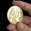 Medallón de metal egipcio en el dios de la muerte Anubis de cabeza de perro único moneda de oro colección de cultura moneda de escritorio juego