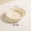 Plato de Cena Creativo Estilo Ins para Uso en Casa, Plato de Postre para el Té de la Tarde, Plato de Desayuno, Plato de Cerámica para Snacks, Bol para Sopa