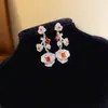 Collar Retro Accesible de Lujo con Circonita Rosa para Clavícula Estilo Palacio Francés Exquisito Nicho Elegante Collar de Gama Alta para Mujer