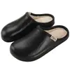 Pantuflas de Algodón con Carcasa de EVA Impermeable Hamuding para Mujer, Pantuflas Cálidas de Felpa de Algodón Antideslizantes para Interior de Hogar Otoño e Invierno para Hombre