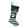 Amazon popular Natal malha meias Natal gato cão floco de neve meias saco de presente de Natal decorações de Natal