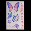Serie Nueva Mariposa Océano Transfronteriza Pegatinas de Tatuaje Fluorescentes Soporte para Festival de Música Concierto Pegatinas Faciales Pegatinas de Tatuaje para Fiesta