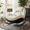 Sillón Mecedor Reclinable Hogar Balcón Sala de Estar Ocio Sofá Individual Puede Dormir Silla Mecedora Adulto Sillón Perezoso