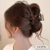 Pinza para el pelo coreana linda para mujer, tamaño grande, estilo de alta gama, adecuada para cabello grueso, pinza de tiburón, horquilla, pinza de lazo