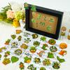Pegatinas Transparente Impermeables Verdes de San Pa para Mascotas y Personas Mayores, 50 Piezas, Pegatinas Creativas para Decoración de Diarios DIY