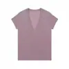 Io PedidoVerano 2026 Nueva Camiseta de Manga Corta con Cuello en V Estilo Francés para Mujer, Top de Moda y Versátil para Figuras Pequeñas
