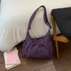 Nova Bolsa de Ombro Listrada 2026, Bolsa Transversal Leve com Múltiplos Bolsos, Bolsa Plissada Xadrez Grande Capacidade para o Dia a Dia
