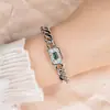 Joias Transfronteiriças Europeias e Americanas, Pulseiras de Corrente Simples Personalizadas, Moda Retrô, Pulseiras Abertas Geométricas Brilhantes, Atacado de Acessórios de Mão