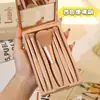 Set de brochas de maquillaje de viaje portátil nuevo listo para usar del fabricante con espejo, brocha para polvos de cerdas suaves, brocha para sombras de ojos, herramienta de belleza