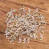 26 Colgantes Charms del Alfabeto Inglés Plata Antigua Venta al por Mayor DIY Aleación de Zinc Joyería Bolsos Accesorios para Teléfono Móvil