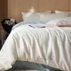 [Zhuang Zhou Sonhando com Borboletas] Conjunto de 4 Peças de Tencel Lenzing 60S Verão Seda Gelada Fresca e Sedosa Capa de Edredom e Lençol para Meninas