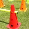 Cono Marcador de 32 cm Obstáculo Entrenamiento de Fútbol Valla Multifuncional Barrera de Agilidad Altura Ajustable Lanqi
